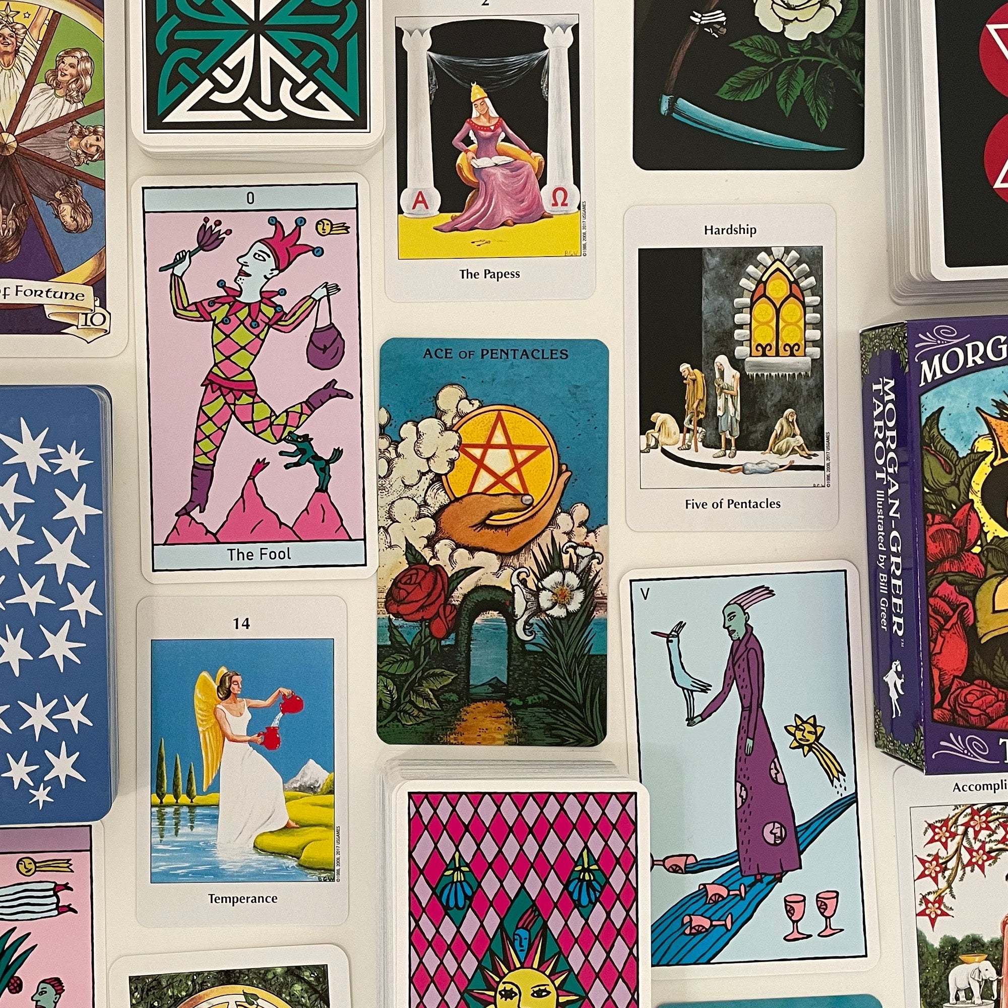 Modern Tarot cards