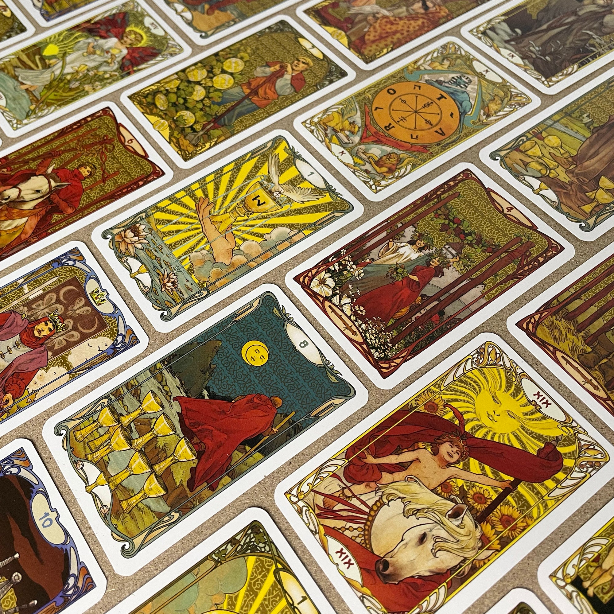 Golden Art Nouveau Tarot Mini