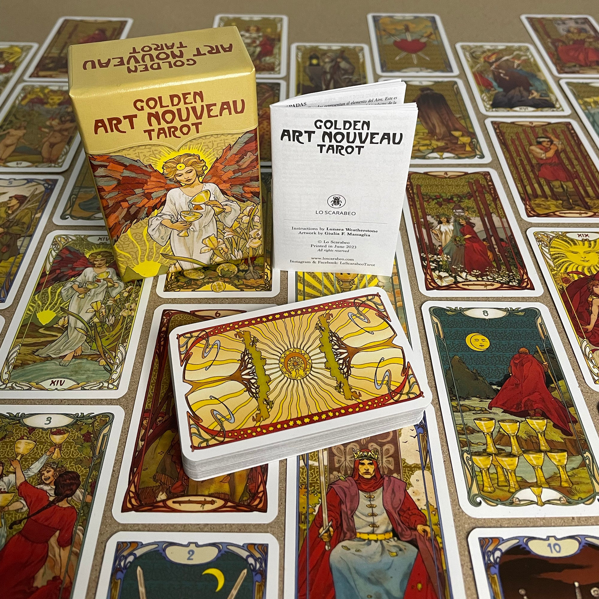 Golden Art Nouveau Tarot Mini