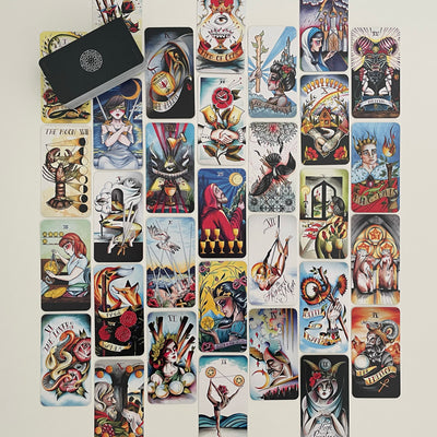 Eight Coins' Tattoo Tarot Borderless Miniature Edition
